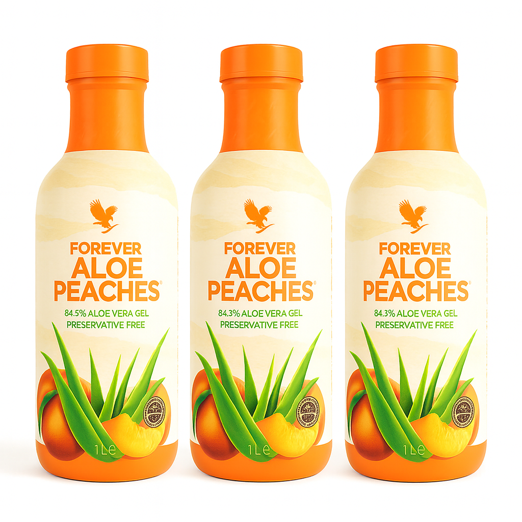 3x Forever Aloe Peaches - 3 Liter 3 Flasche