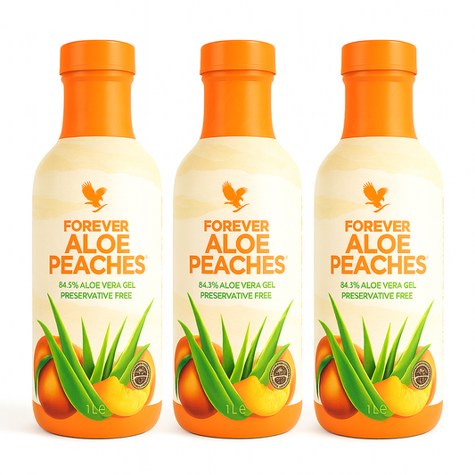 3x Forever Aloe Peaches - 3 Liter 3 Flasche